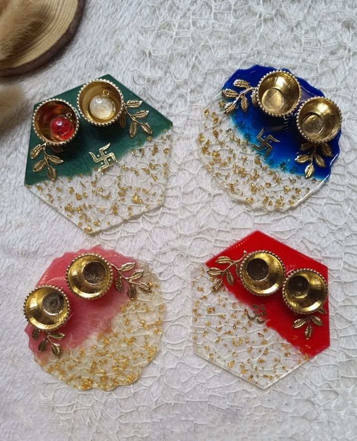 Hexagon Diya Set
