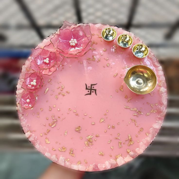 Pink Pooja Thali